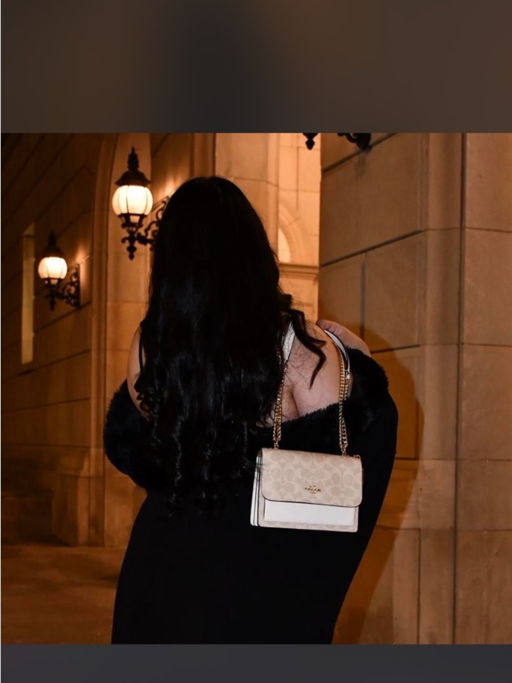 MINI Coach Cream Signature Chain-Strap Shoulder Bag
